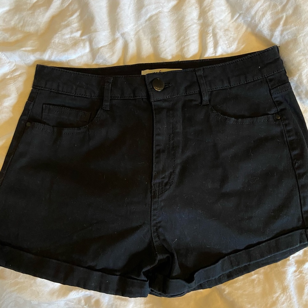 Women’s Black Denim Shorts